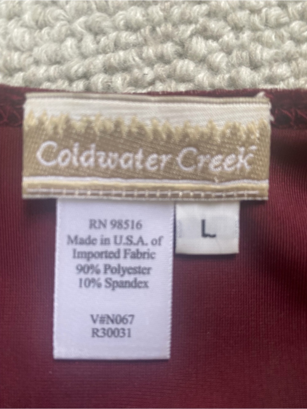 Vintage Coldwater Creek Burgundy Velvet Maxi Dress L Dark Romantic 90s - Picture 5 of 10